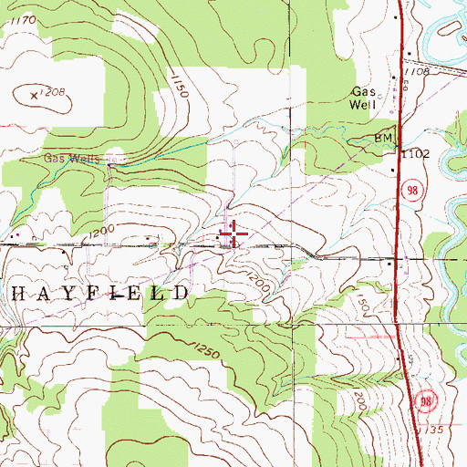 Topographic Map of Ridgeview Greenhouse, PA