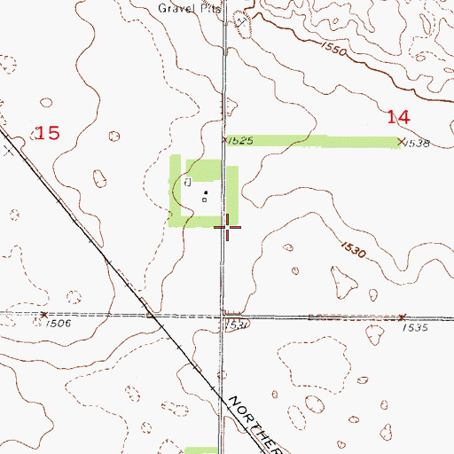 Topographic Map of Paul Airstrip, ND