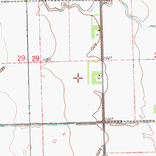 Topographic Map of Moffet Airstrip, ND
