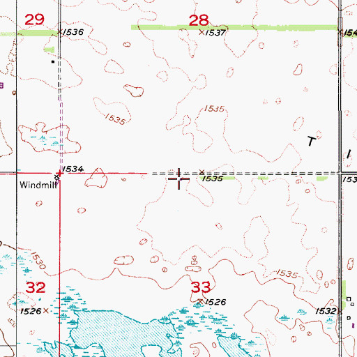 Topographic Map of Smith Airstrip, ND