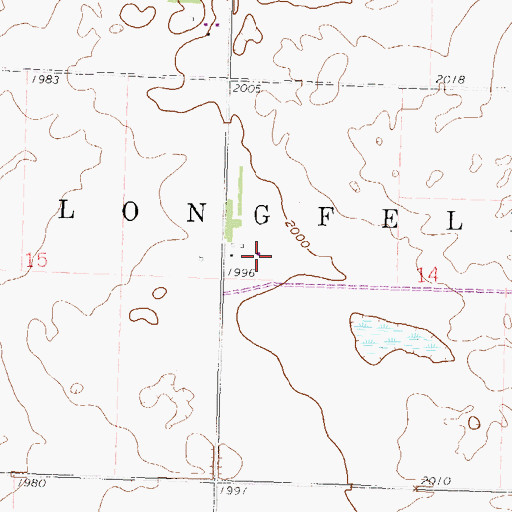 Topographic Map of Circle Z Landing Strip, ND