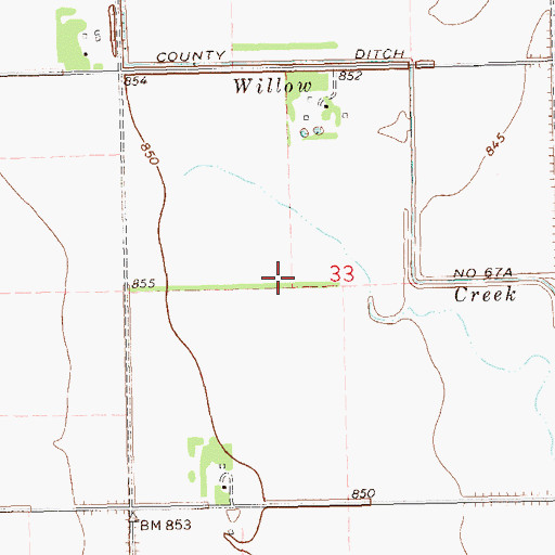 Topographic Map of Don's Airport (historical), ND