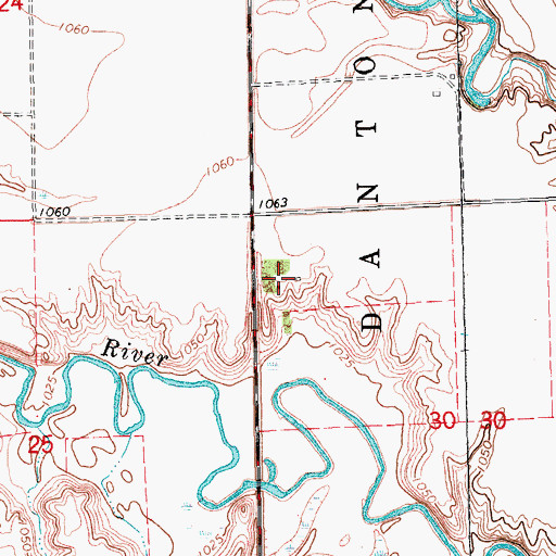 Topographic Map of Krause Private Airport, ND