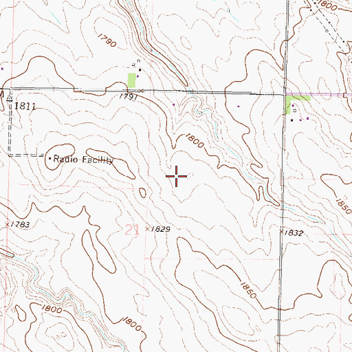 Topographic Map of Cloud Nine Airport, ND
