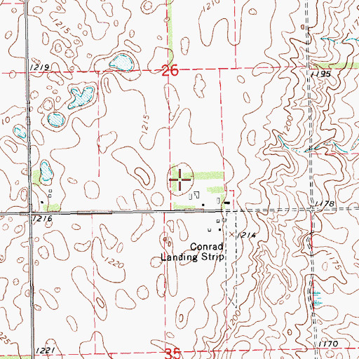 Topographic Map of Page Regional Airport, ND