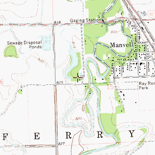 Topographic Map of Heyde Airport, ND