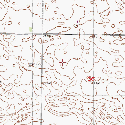 Topographic Map of Lonetree Airstrip, ND
