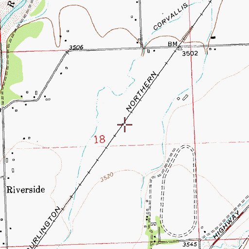 Topographic Map of Kimp Airport, MT
