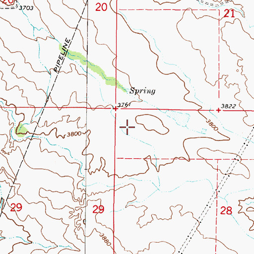 Topographic Map of Lonewood Meadows Airport, MT