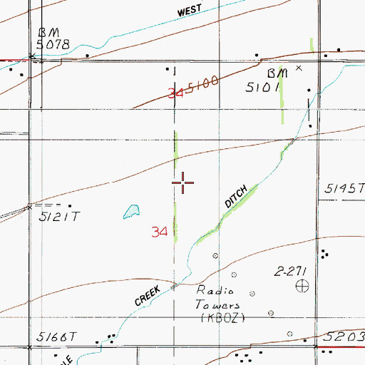 Topographic Map of Haggerty Airport, MT