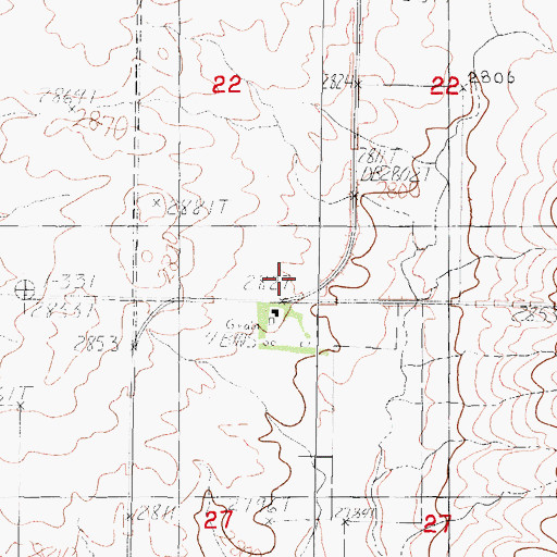 Topographic Map of Blatter Airport, MT