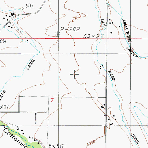 Topographic Map of Briar Creek Airport, MT