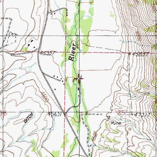 Topographic Map of South Boulder Airport, MT