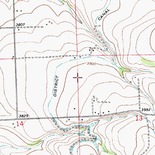 Topographic Map of Shimmon Airport, MT