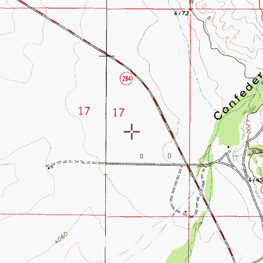 Topographic Map of Elk Meadows Ranch Airport, MT