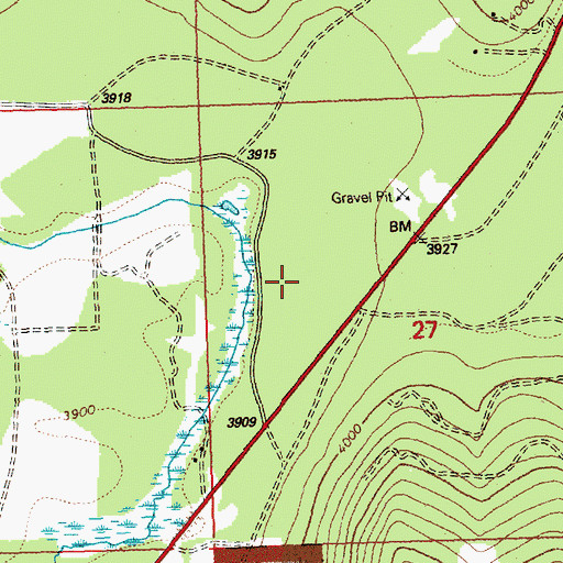 Topographic Map of Cabin Creek Landing, MT