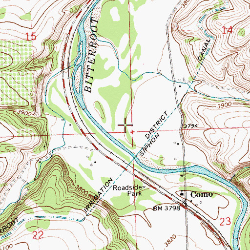 Topographic Map of Fox Field, MT