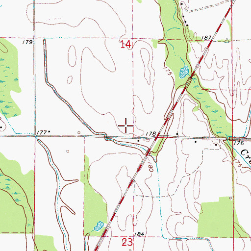 Topographic Map of Gibbons Airport, AR