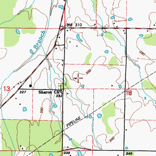 Topographic Map of Naylor Field, AR