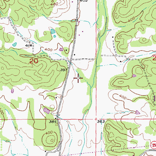 Topographic Map of Henley Aerodrome, AR