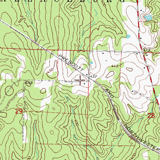 Topographic Map of Head Airfield, AR