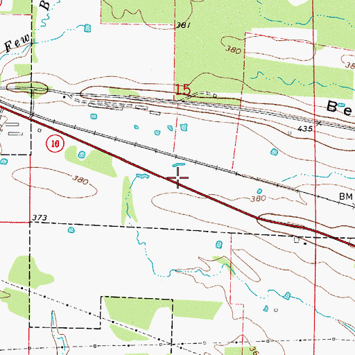 Topographic Map of Danville Municipal Airport, AR