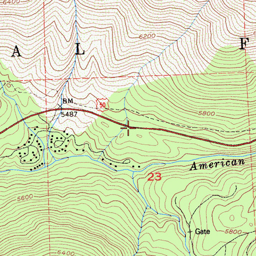 Topographic Map of Pyramid Guard Station, CA