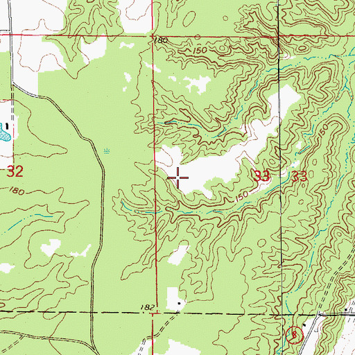 Topographic Map of Beech Creek Airport, AR
