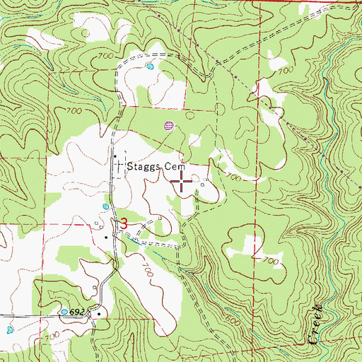 Topographic Map of Calico Rock-Izard County Airport, AR