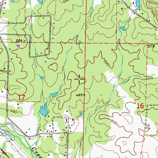 Topographic Map of Crystal Ridge Airport, AR