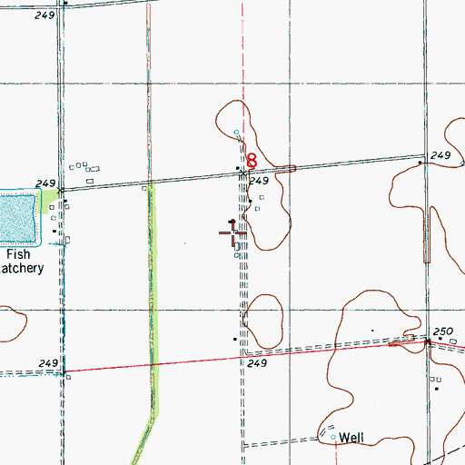Topographic Map of Keller Airfield, AR