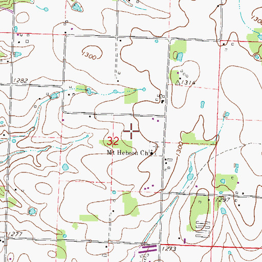Topographic Map of Elder Airstrip, AR