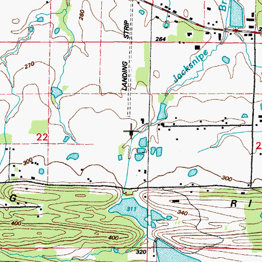 Topographic Map of Dogwood Airport, AR