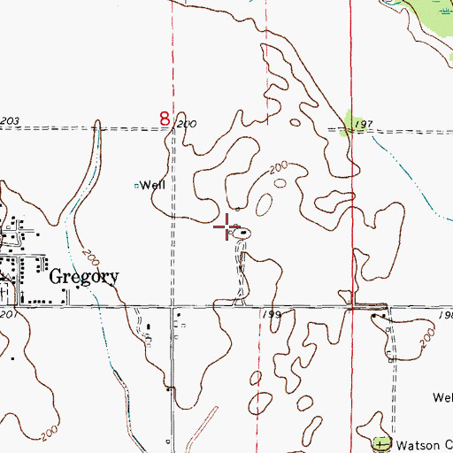 Topographic Map of Galloway Farms Airport, AR