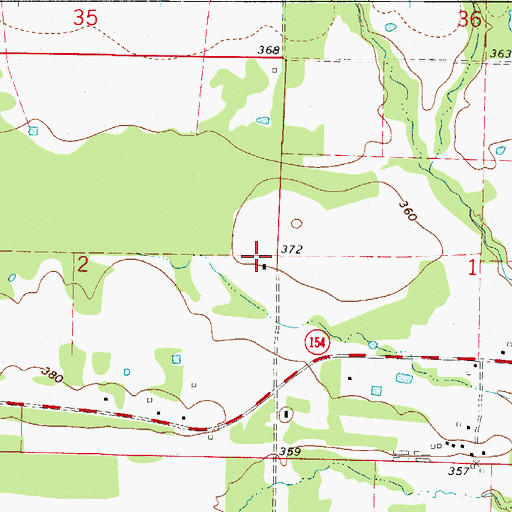 Topographic Map of Centerville Airstrip, AR
