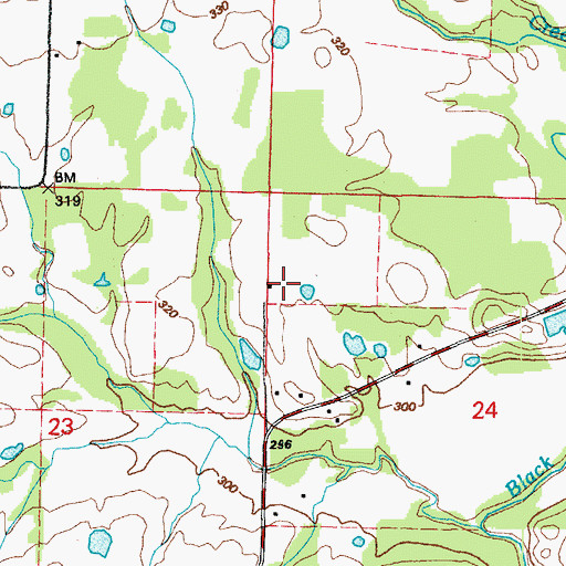 Topographic Map of Cantrell Farms Airport, AR