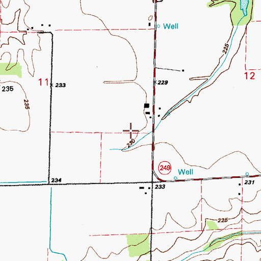 Topographic Map of Greenwalt Company Airport, AR