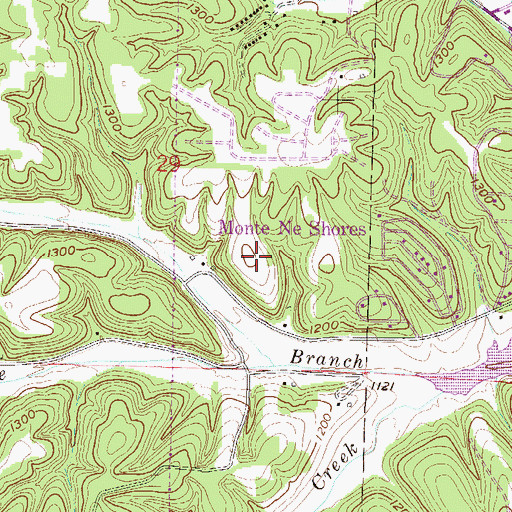 Topographic Map of Ozark Aerodrome, AR