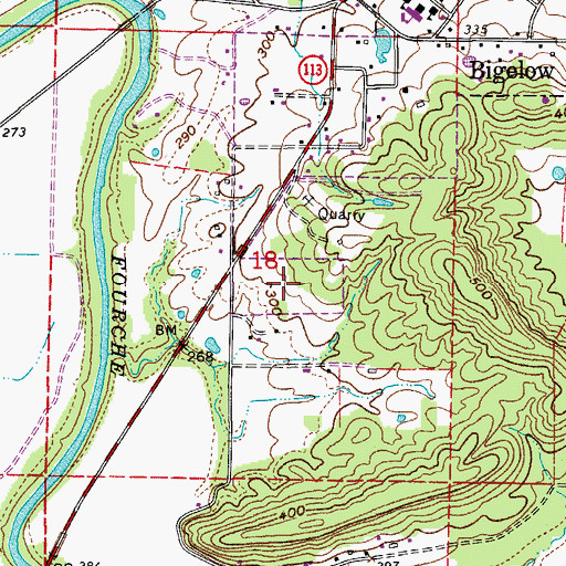 Topographic Map of Pearson Field, AR