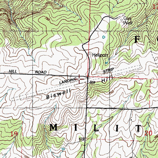 Topographic Map of Arrowhead Assault Strip, AR