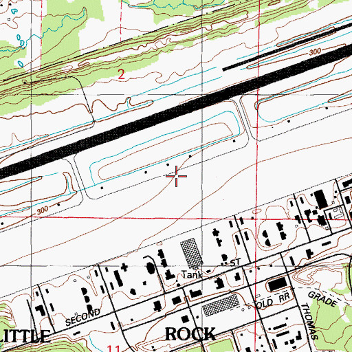 Topographic Map of Little Rock Air Force Base, AR