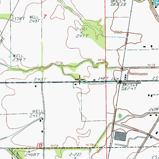 Topographic Map of Runsick Flying Service Airport, AR