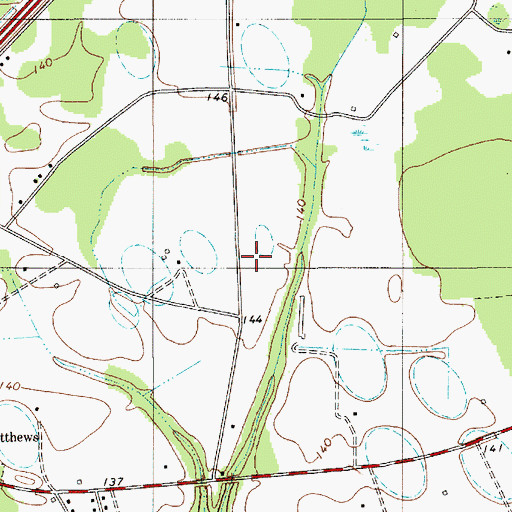 Topographic Map of Yahu Field, SC