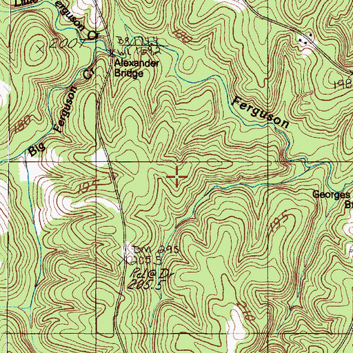 Topographic Map of Crooked Fence Farm Airport, SC