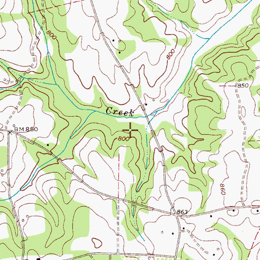 Topographic Map of Gaffney Airport, SC