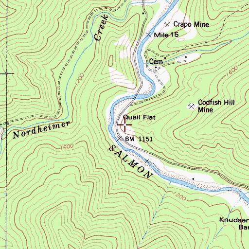 Topographic Map of Quail Flat, CA