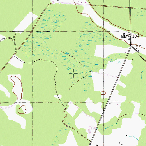 Topographic Map of Green Sea Airport, SC