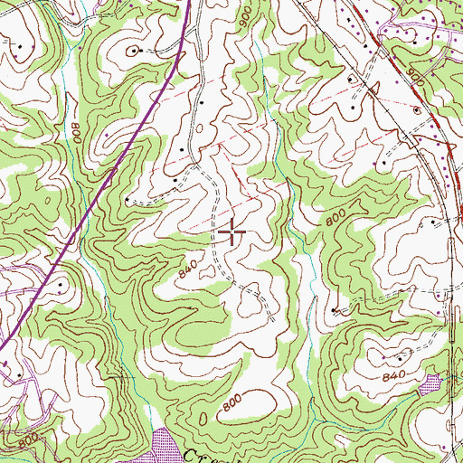 Topographic Map of Eagle Ridge Airport, SC