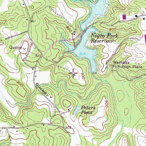 Topographic Map of Anna's Airport, SC