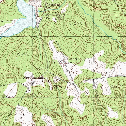 Topographic Map of Williamsport Airpark, SC